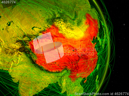 Image of China on digital Earth