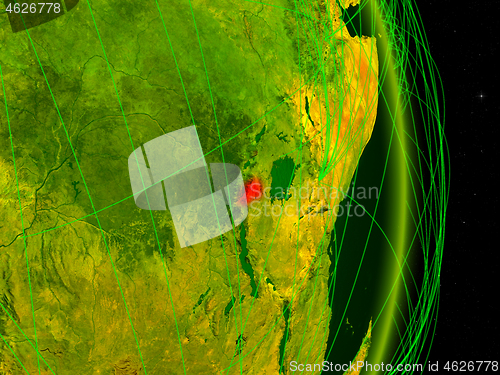 Image of Rwanda on digital Earth