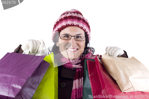 Image of christmas shopping woman