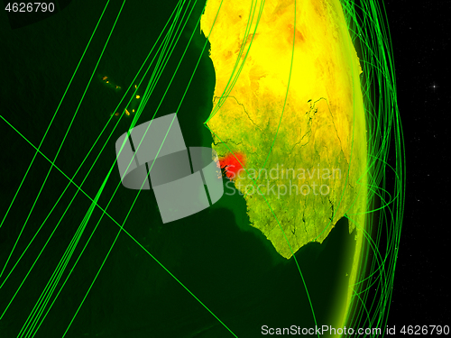 Image of Guinea-Bissau on digital Earth