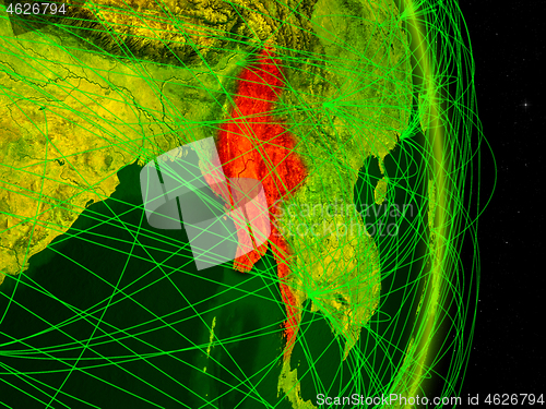 Image of Myanmar on digital Earth