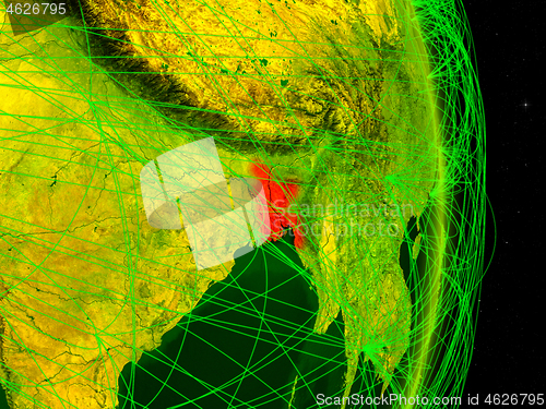 Image of Bangladesh on digital Earth