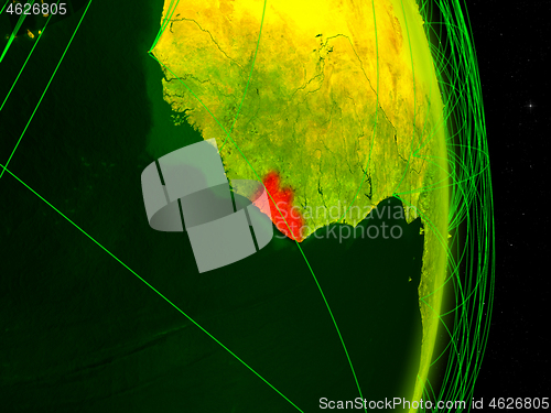 Image of Liberia on digital Earth