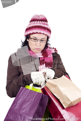 Image of christmas shopping woman