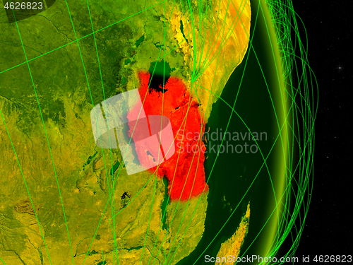 Image of Tanzania on digital Earth