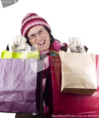 Image of christmas shopping woman