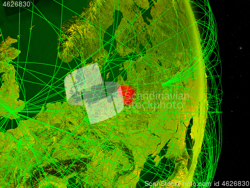 Image of Lithuania on digital Earth