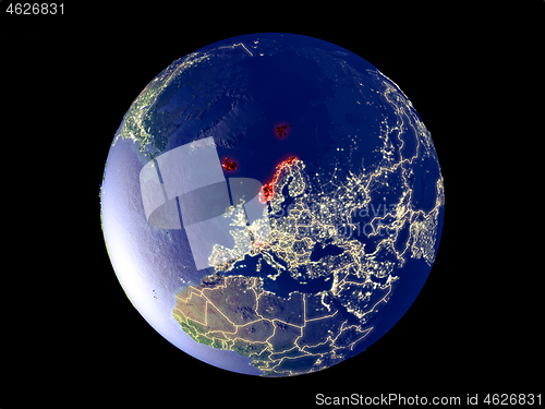 Image of EFTA countries on Earth from space