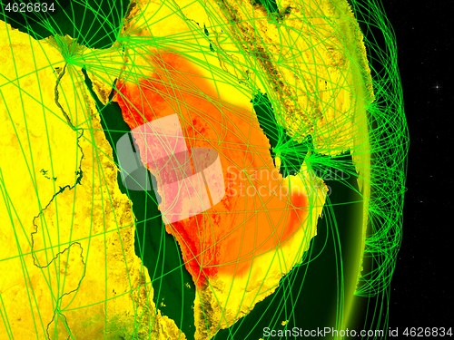 Image of Saudi Arabia on digital Earth