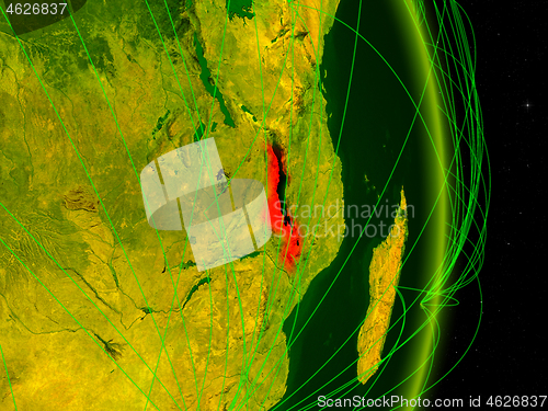 Image of Malawi on digital Earth