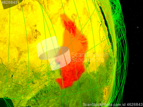 Image of Chad on digital Earth