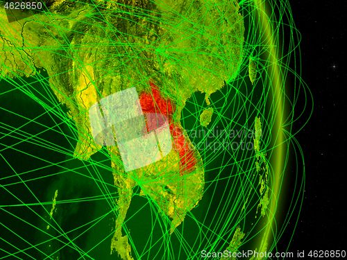 Image of Laos on digital Earth