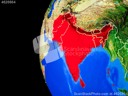 Image of SAARC memeber states from space