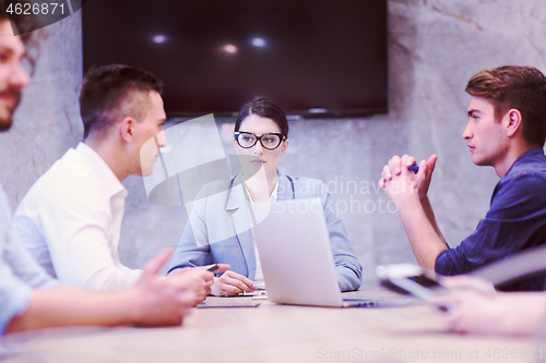 Image of Startup Business Team At A Meeting at modern office building