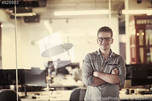 Image of business man at modern  office