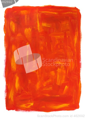 Image of Vibrant orange abstract oil painting