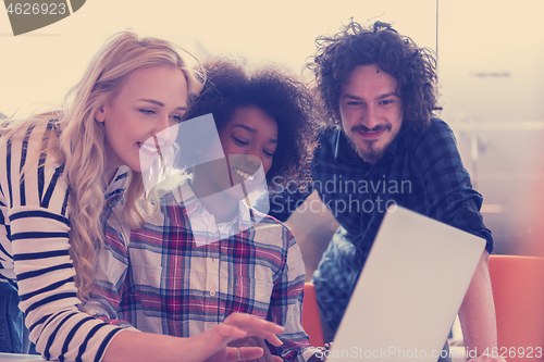 Image of Multiethnic startup business team on meeting