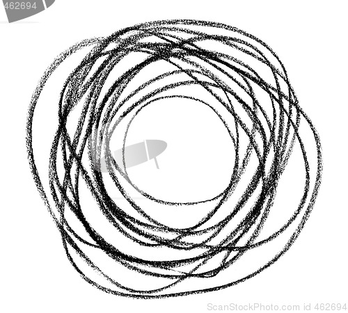 Image of Black doodle circular shape