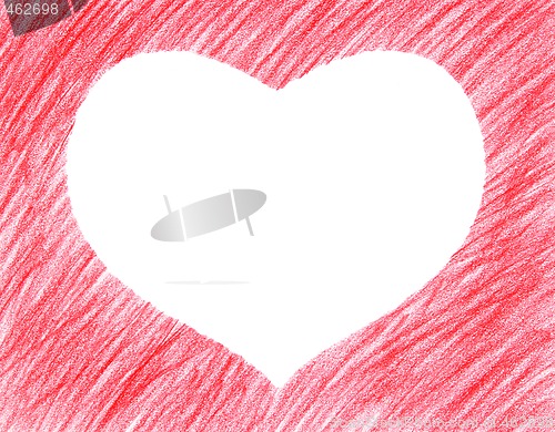 Image of Hand-drawn red heart shape