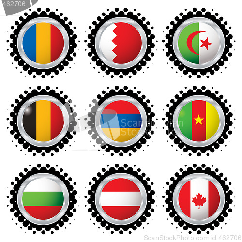 Image of halftone flag button 2