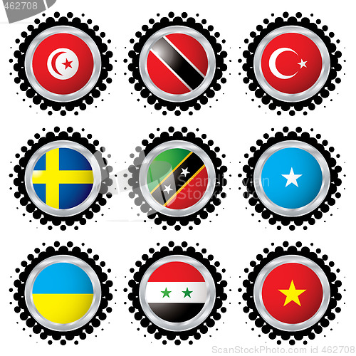 Image of halftone flag button 4