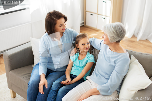 Image of portrait of mother, daughter and grandmother