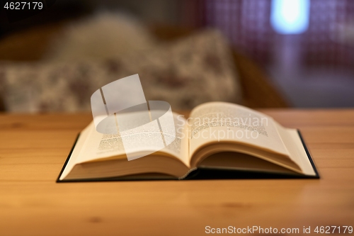 Image of Book in a table in a room