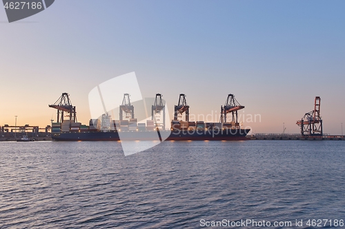 Image of Huge Container Ship