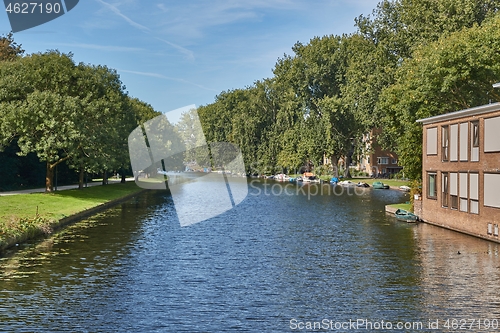 Image of Amsterdam suburban district with water and parks