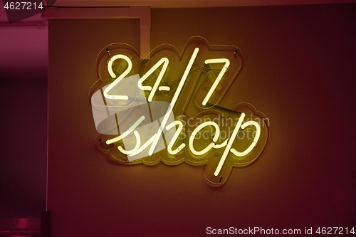 Image of Twenty-four seven shop sign