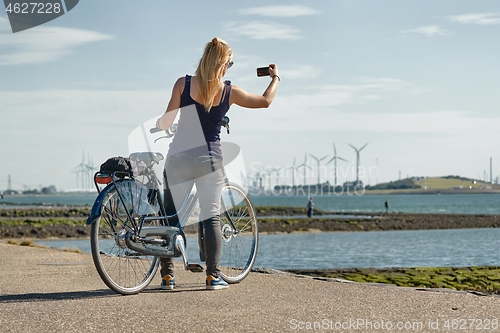 Image of Cycling along Dutch shores