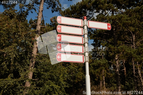 Image of Direction signs in a park