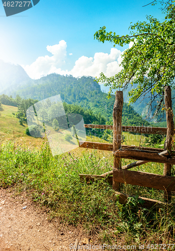 Image of Fence in a canyon