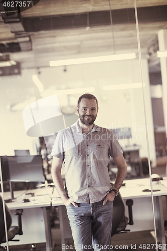 Image of business man at modern  office