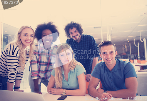 Image of Multiethnic startup business team on meeting