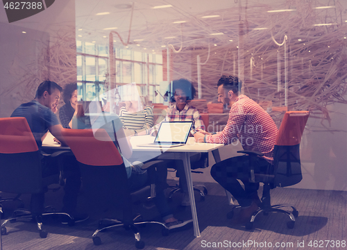 Image of Multiethnic startup business team on meeting