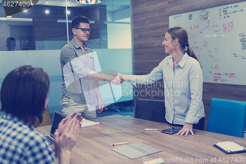 Image of start up business people  handshake