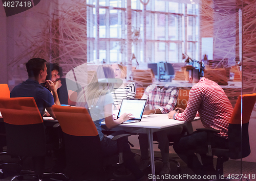 Image of Multiethnic startup business team on meeting