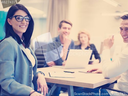 Image of Startup Business Team At A Meeting at modern office building