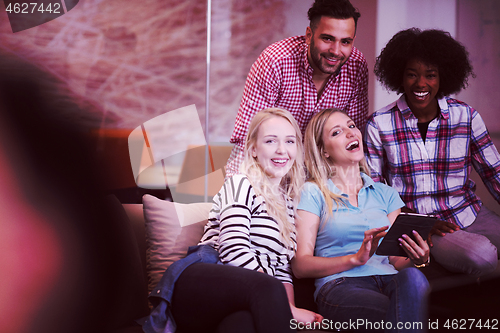 Image of Multiethnic startup business team on meeting