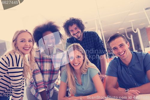 Image of Multiethnic startup business team on meeting