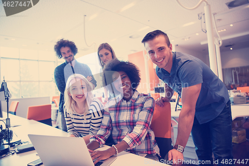 Image of Multiethnic startup business team