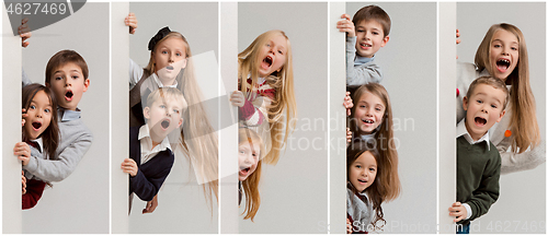 Image of Banner with a surprised children peeking at the edge