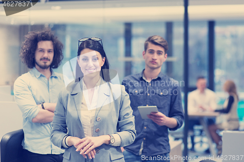 Image of Portrait of a startup business team At A Meeting