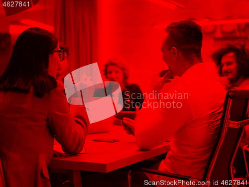 Image of Startup Business Team At A Meeting at modern office building