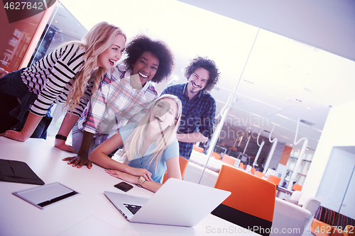 Image of Multiethnic startup business team on meeting
