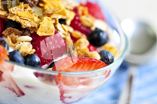 Image of Yogurt with berries and granola