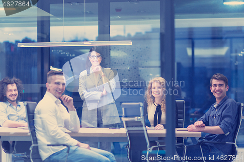 Image of Startup Business Team At A Meeting at modern office building