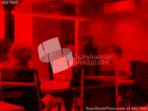 Image of Startup Business Team At A Meeting at modern office building