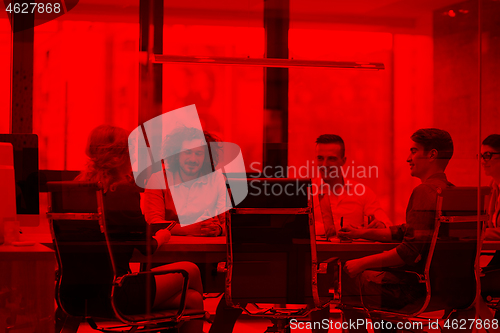 Image of Startup Business Team At A Meeting at modern office building